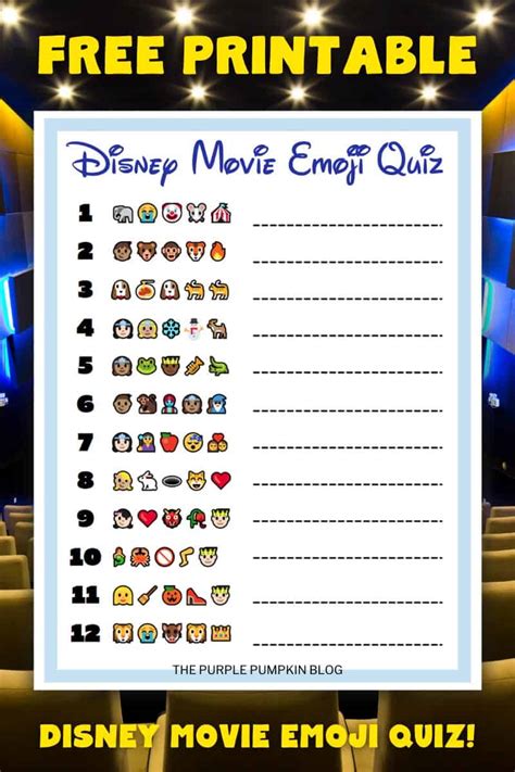 See how well you know . . Movie picture quiz printable
